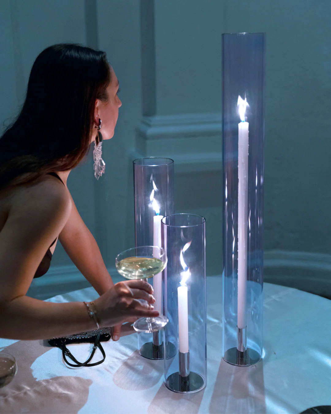 Blue Coloured Glass Sleeves - Image 4
