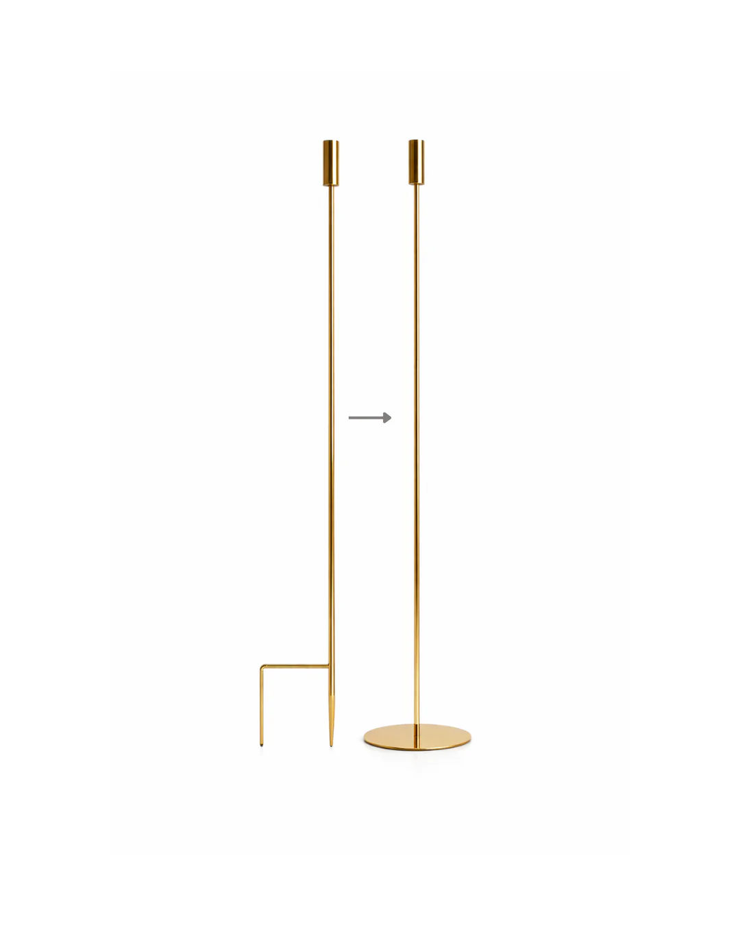 8-in-1 Convertible Candle Holder - Ground Stake & Floor Bases - Image 8