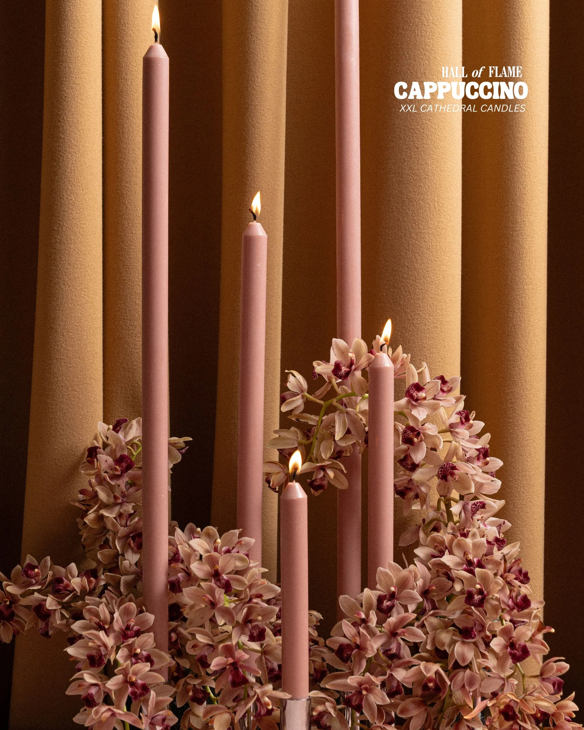 Dusty Rose Cappuccino Cathedral Candles XXL - Image 5