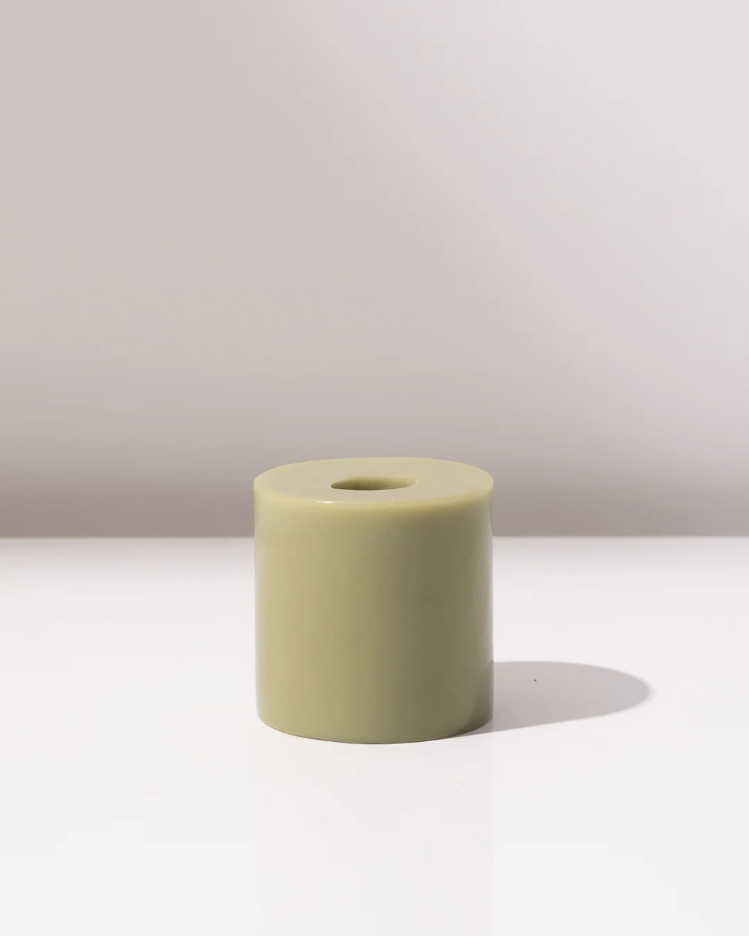 Olive Green Wax Candle Holder - Image 4