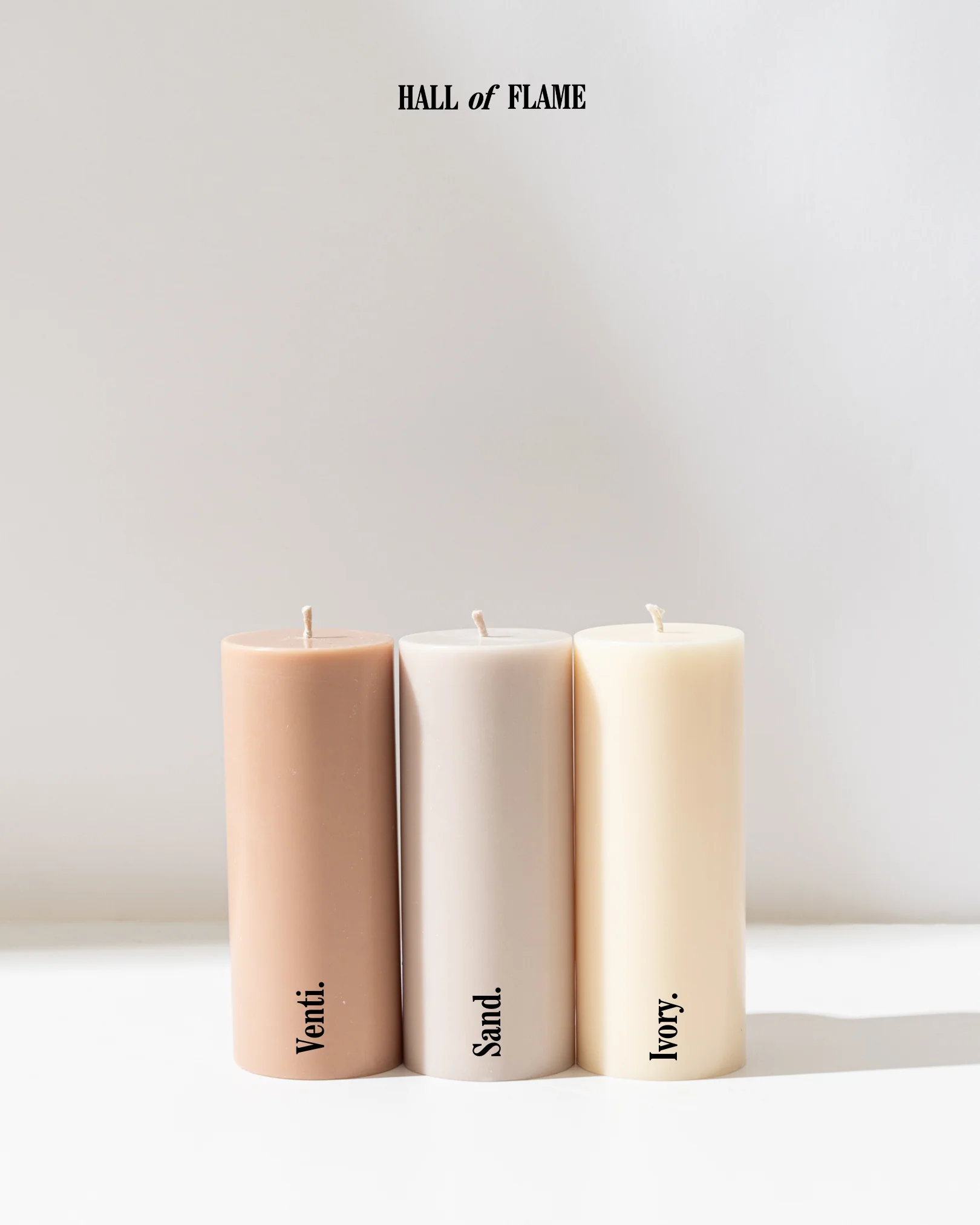 Sand Beige Pillar Candles XXL - Image 4