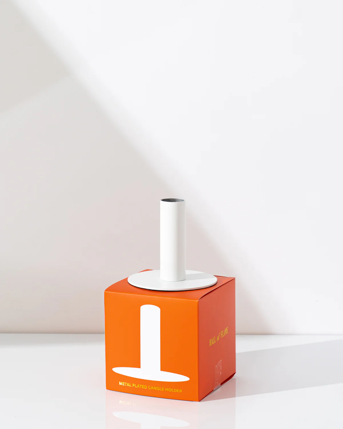 White Plated Candle Holder - Image 3